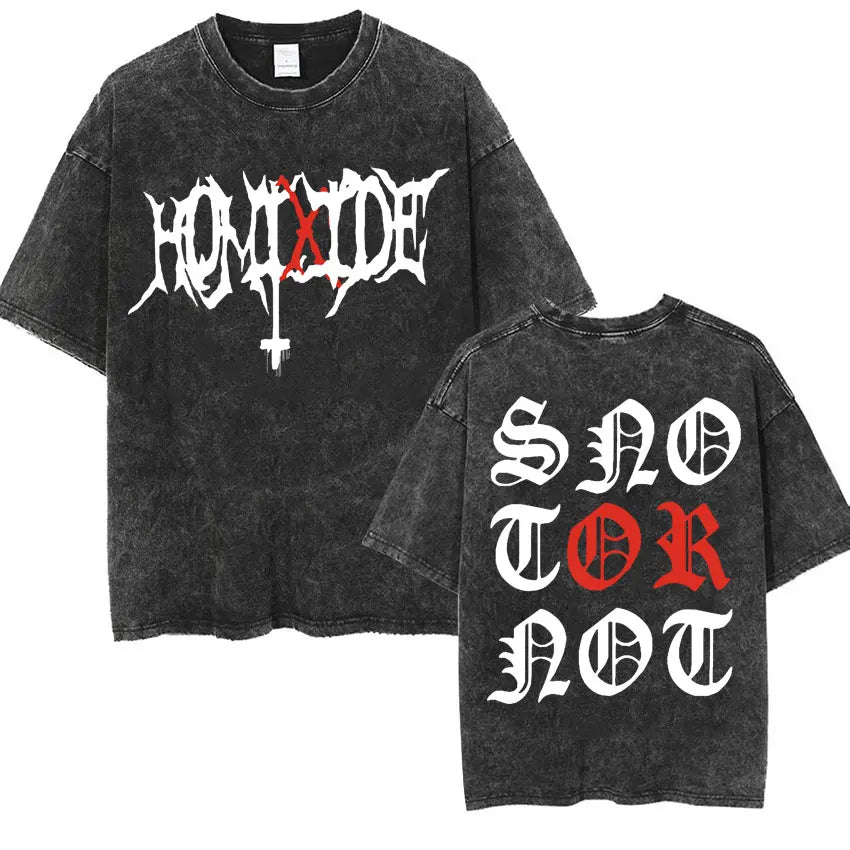 I AM MUSIC” Washed Rap Tee – Opium Tour Oversized Edition