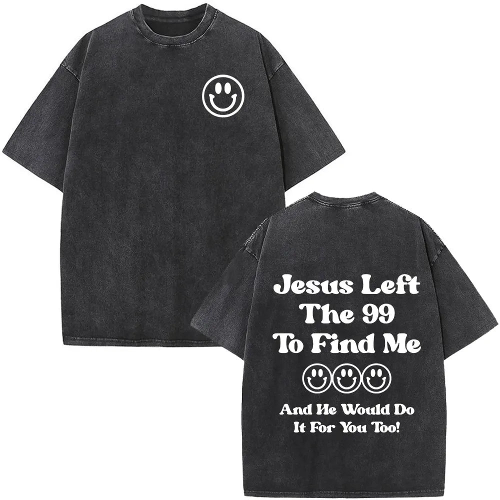 Washed Bible Verse Tee – Oversized Vintage Christian Statement