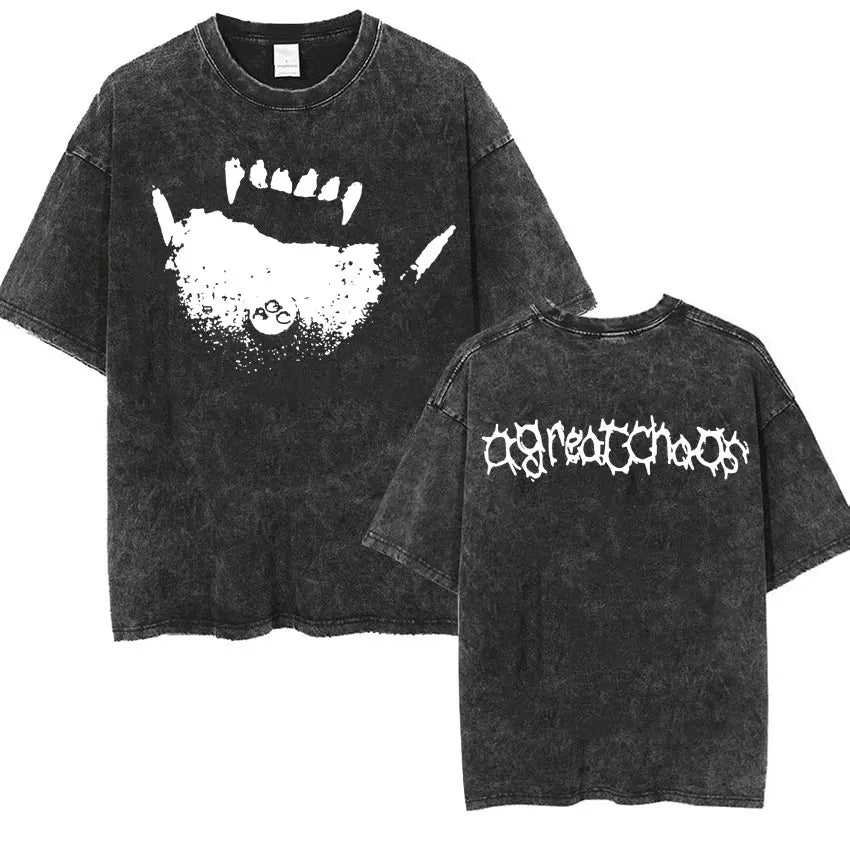 I AM MUSIC” Washed Rap Tee – Opium Tour Oversized Edition