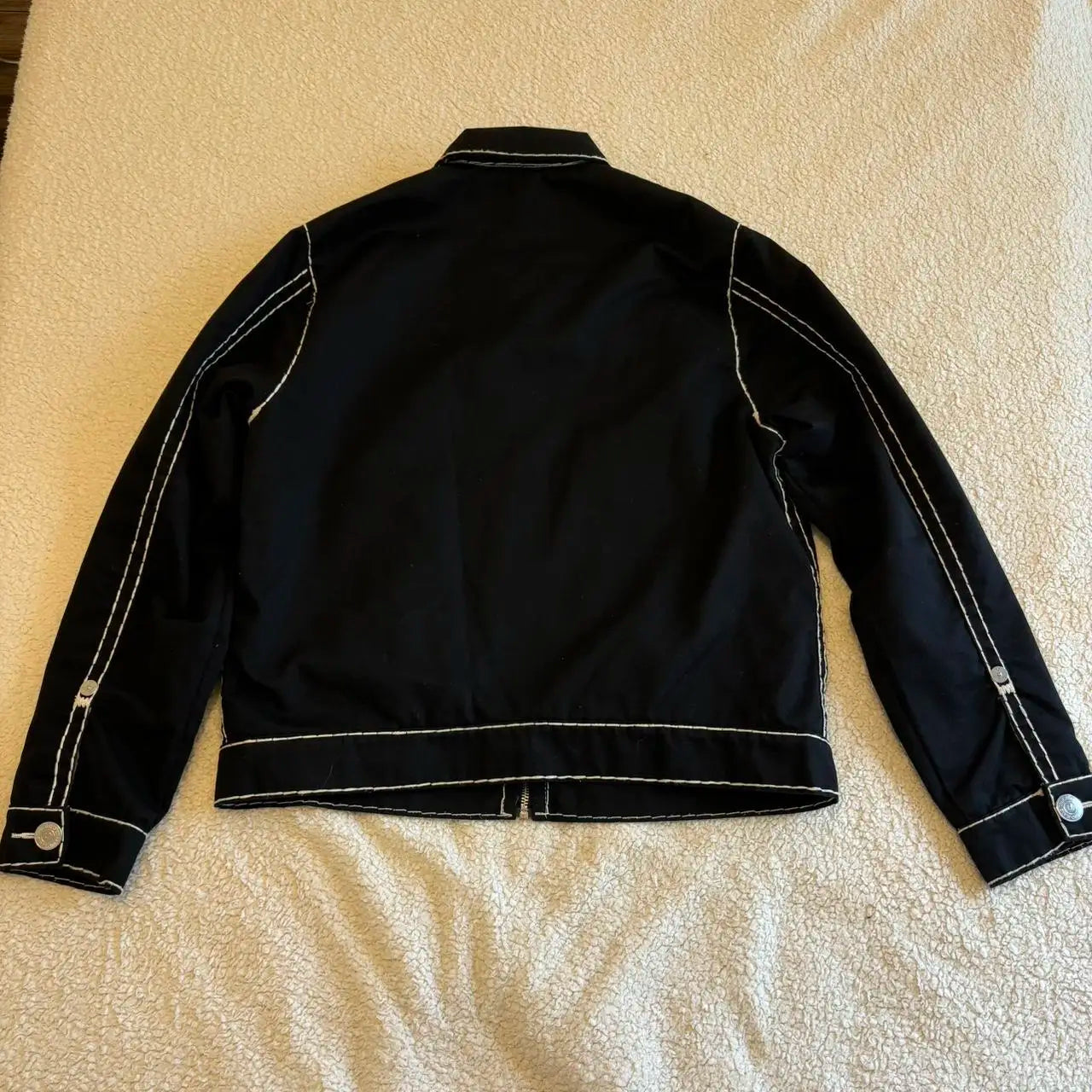 REVOLT™ Retro Y2K Leather-Denim Hybrid Jacket – Street Legends Editio