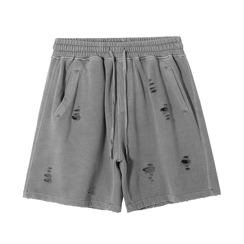 Distressed Core Shorts – Oversized Streetwear Sweat Short