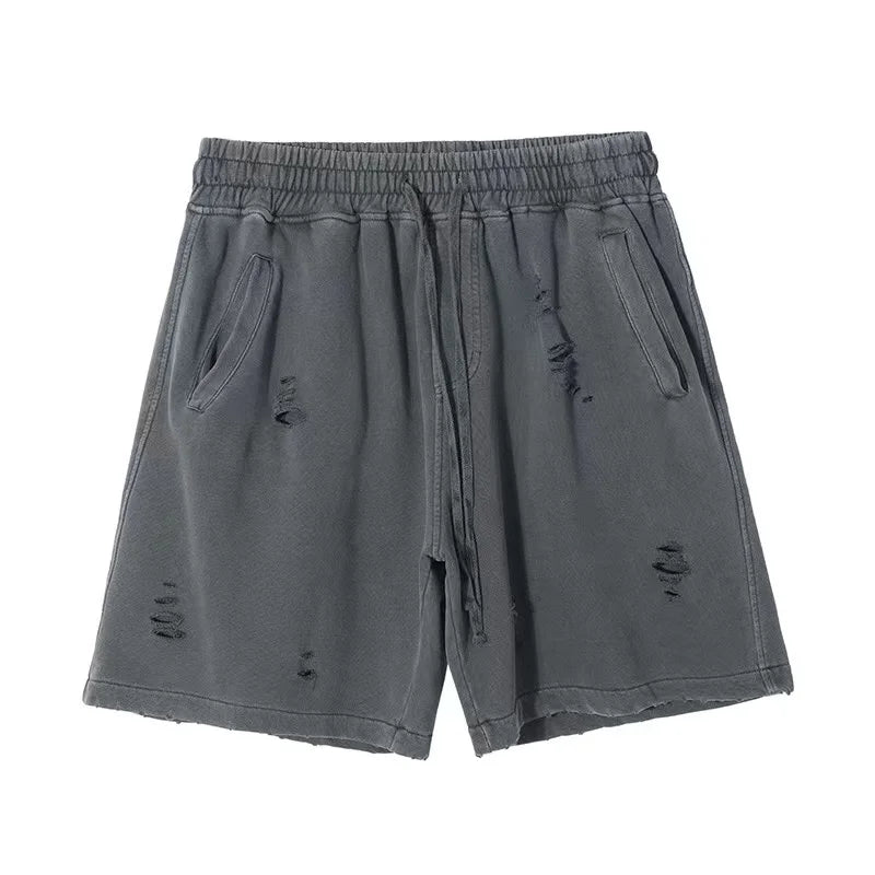 Distressed Core Shorts – Oversized Streetwear Sweat Short