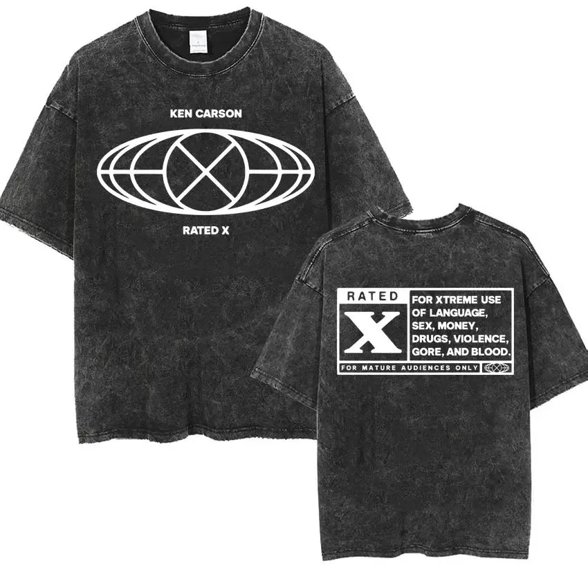 I AM MUSIC” Washed Rap Tee – Opium Tour Oversized Edition