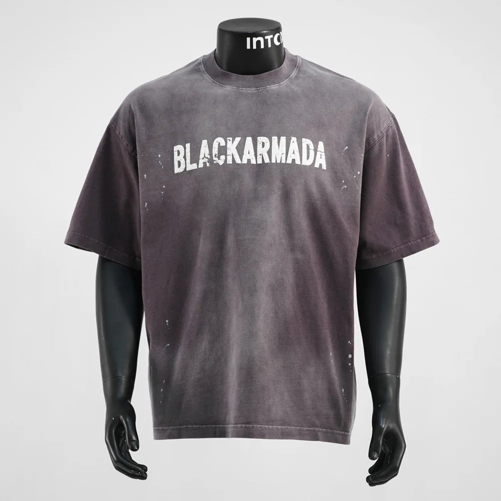 American Retro Washed Letter Tee – Luxury Model