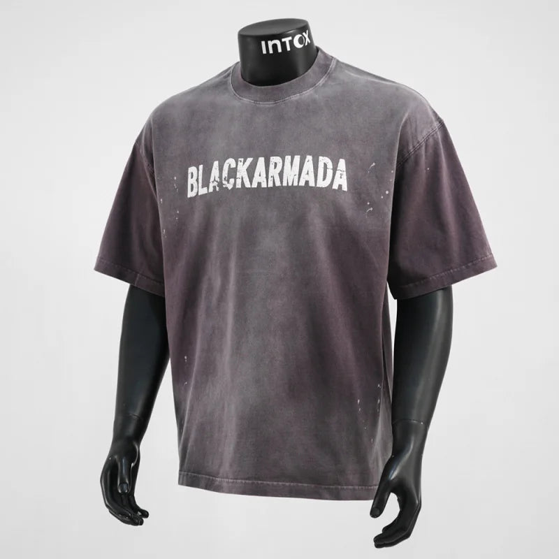 American Retro Washed Letter Tee – Luxury Model
