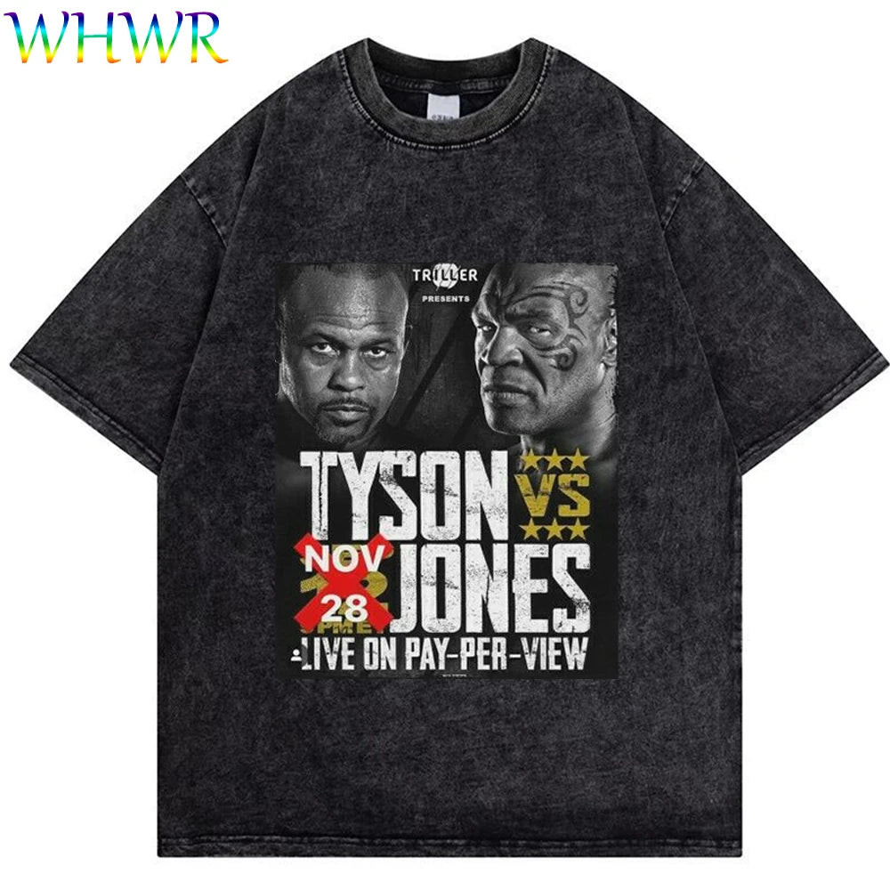 Mike Tyson Washed Vintage Tee – Oversized Champion Edition