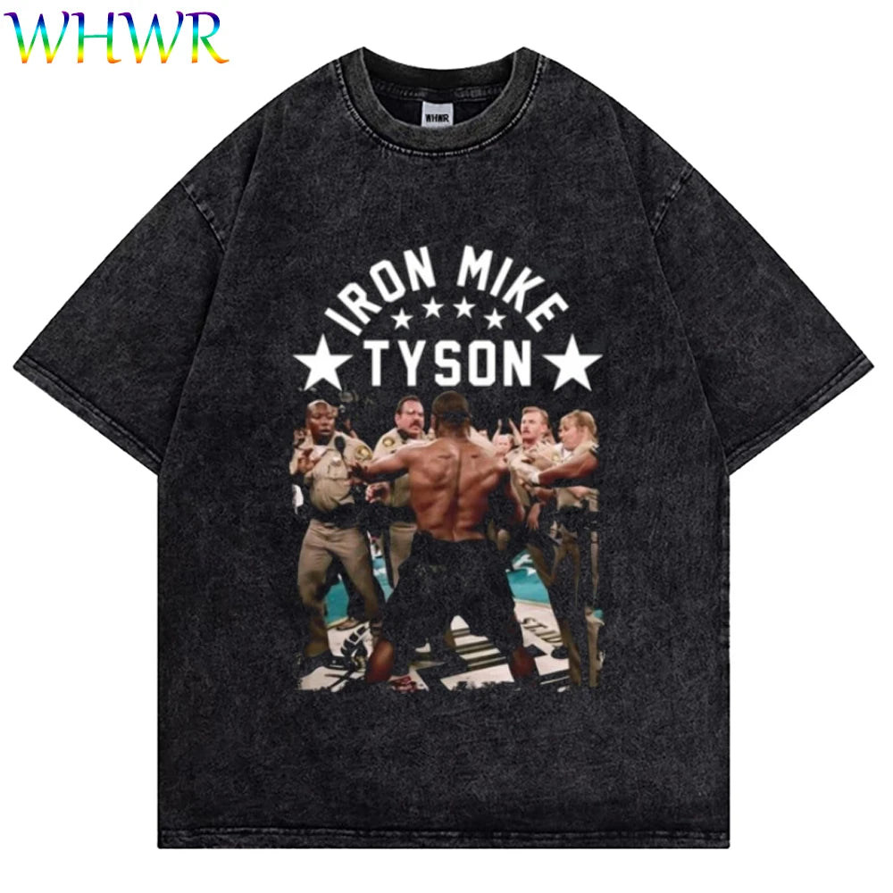 Mike Tyson Washed Vintage Tee – Oversized Champion Edition