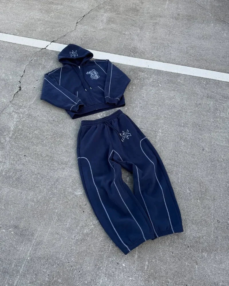 Psycore™ Stitch Tracksuit – Gothic Y2K Harajuku Edition