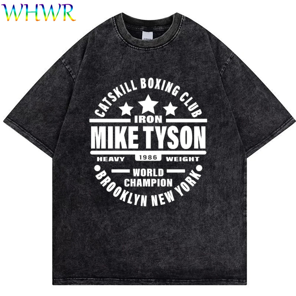 Mike Tyson Washed Vintage Tee – Oversized Champion Edition