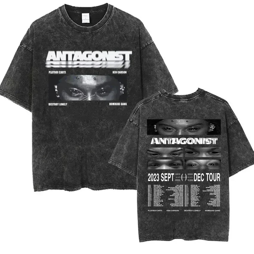 I AM MUSIC” Washed Rap Tee – Opium Tour Oversized Edition
