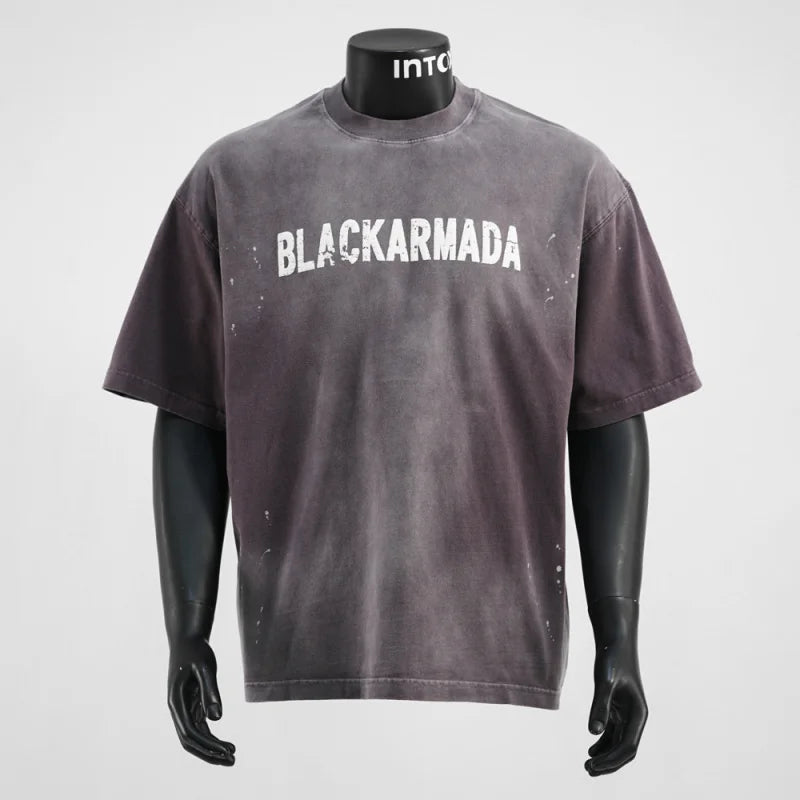 American Retro Washed Letter Tee – Luxury Model