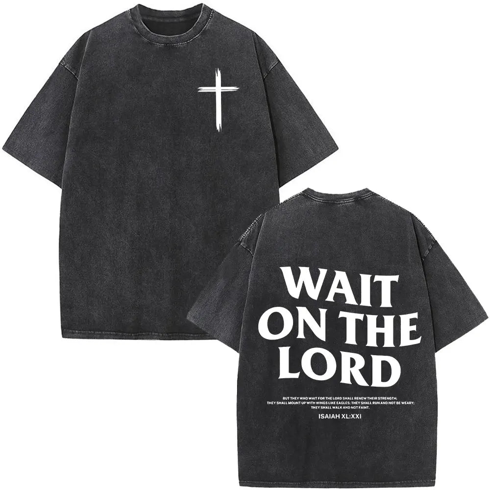 Washed Bible Verse Tee – Oversized Vintage Christian Statement