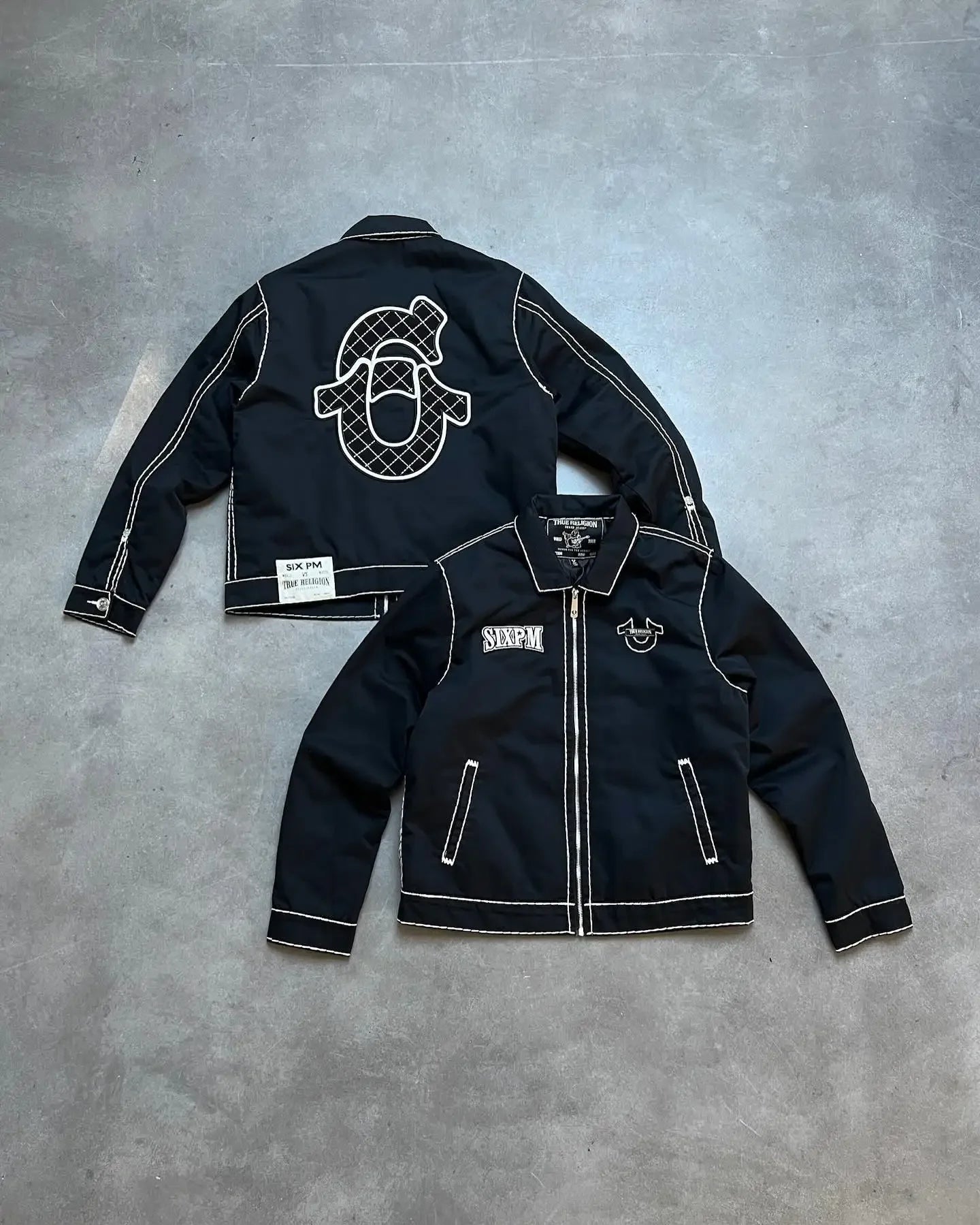 REVOLT™ Retro Y2K Leather-Denim Hybrid Jacket – Street Legends Editio