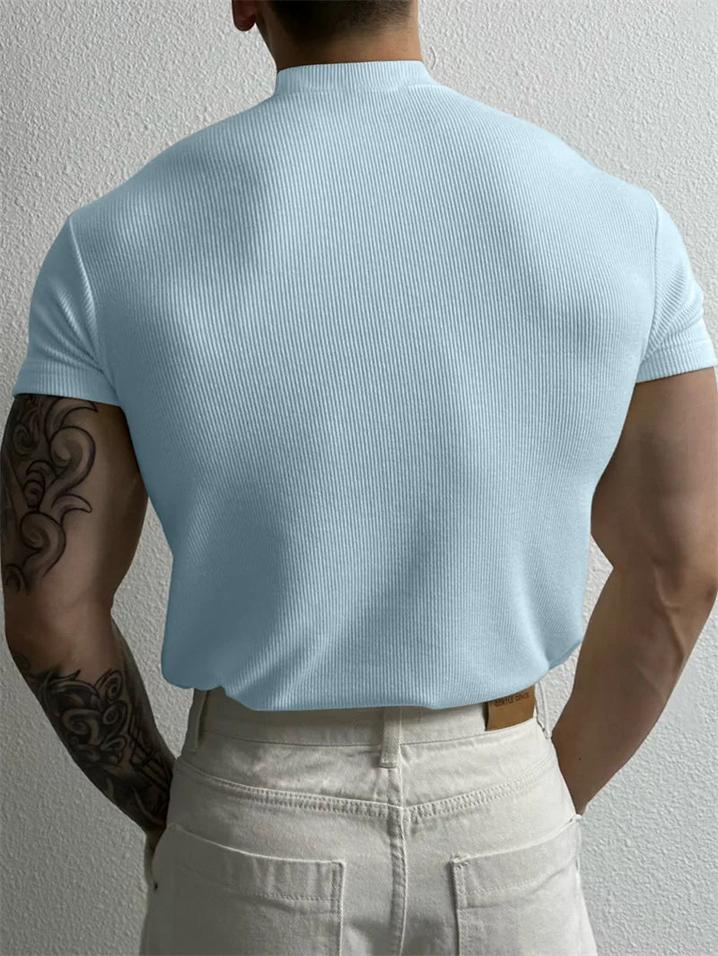 ZEPPHYR™ Sculpted Ribbed Tee – Old Money Minimalist Edition