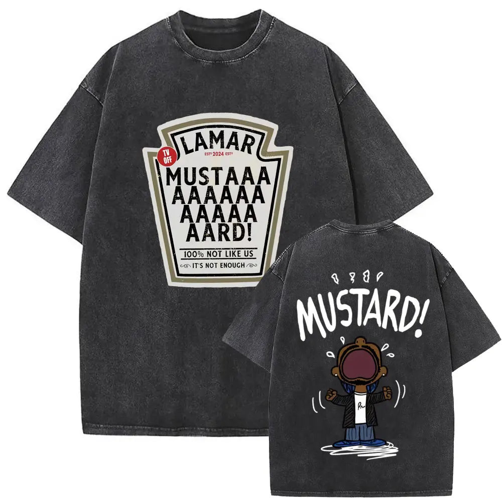 Kendrick Lamar “They Not Like Us” Washed Vintage T-shirt – Oversized Summer Drop