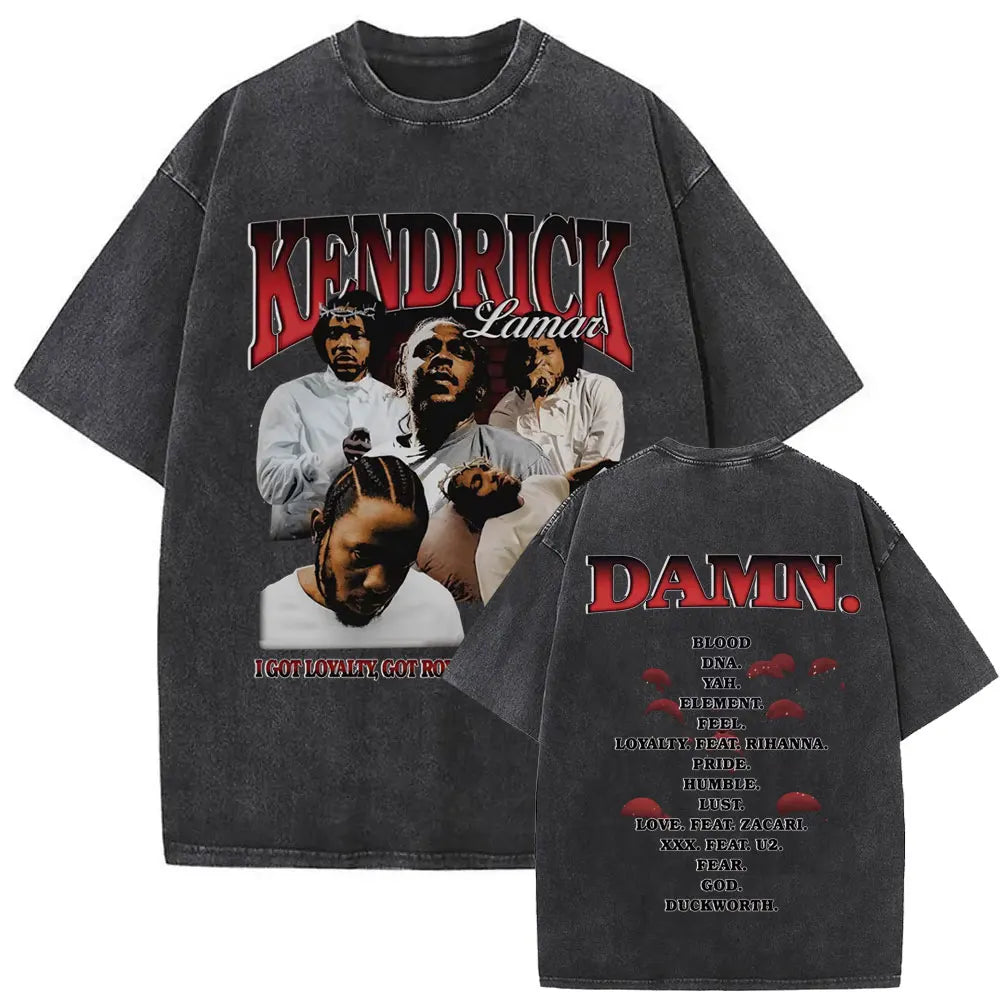 Kendrick Lamar “They Not Like Us” Washed Vintage T-shirt – Oversized Summer Drop