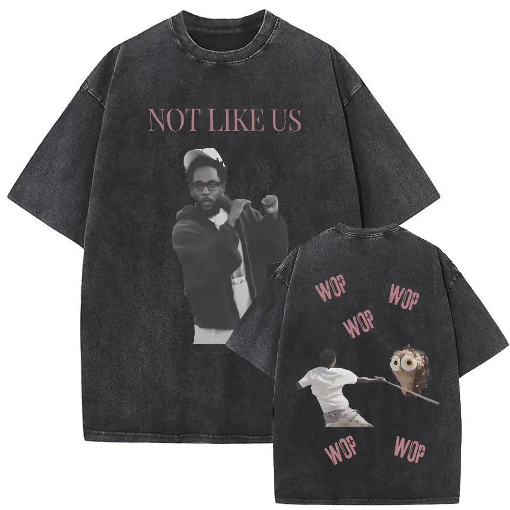 Kendrick Lamar “They Not Like Us” Washed Vintage T-shirt – Oversized Summer Drop