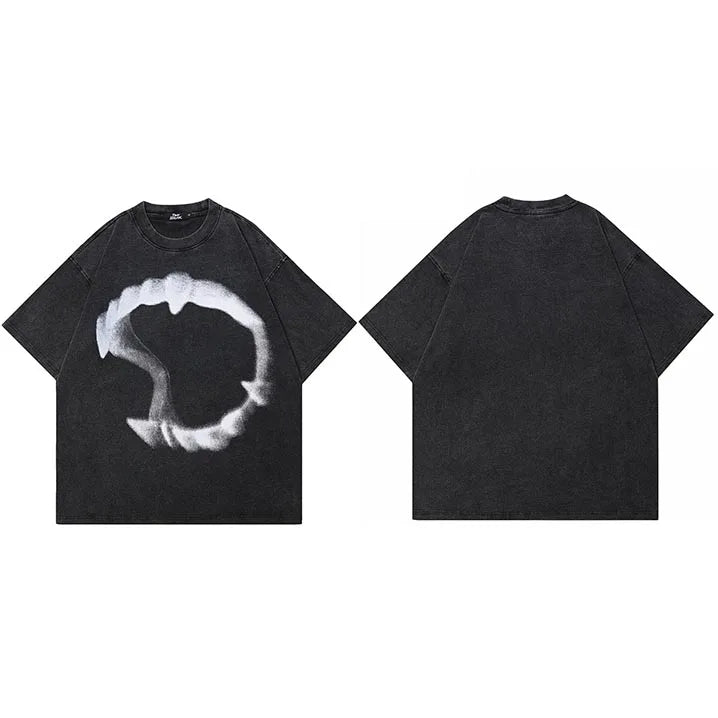Psycore™ Retro Washed Animal Teeth Oversized Tee