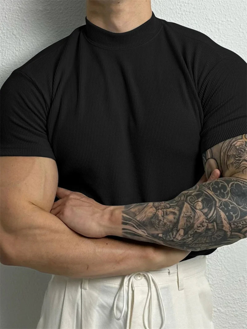 ZEPPHYR™ Sculpted Ribbed Tee – Old Money Minimalist Edition