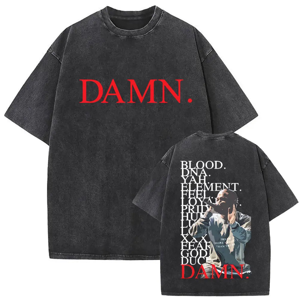 Kendrick Lamar “They Not Like Us” Washed Vintage T-shirt – Oversized Summer Drop
