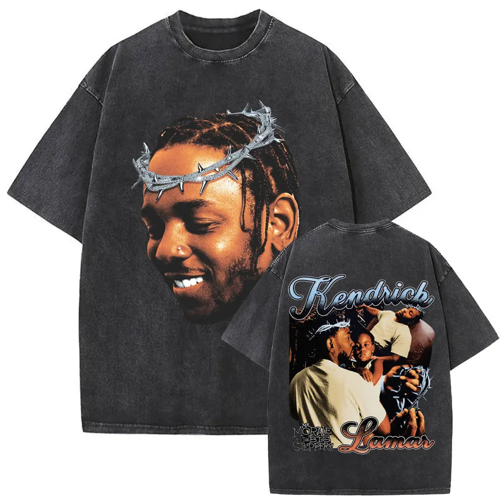 Kendrick Lamar “They Not Like Us” Washed Vintage T-shirt – Oversized Summer Drop