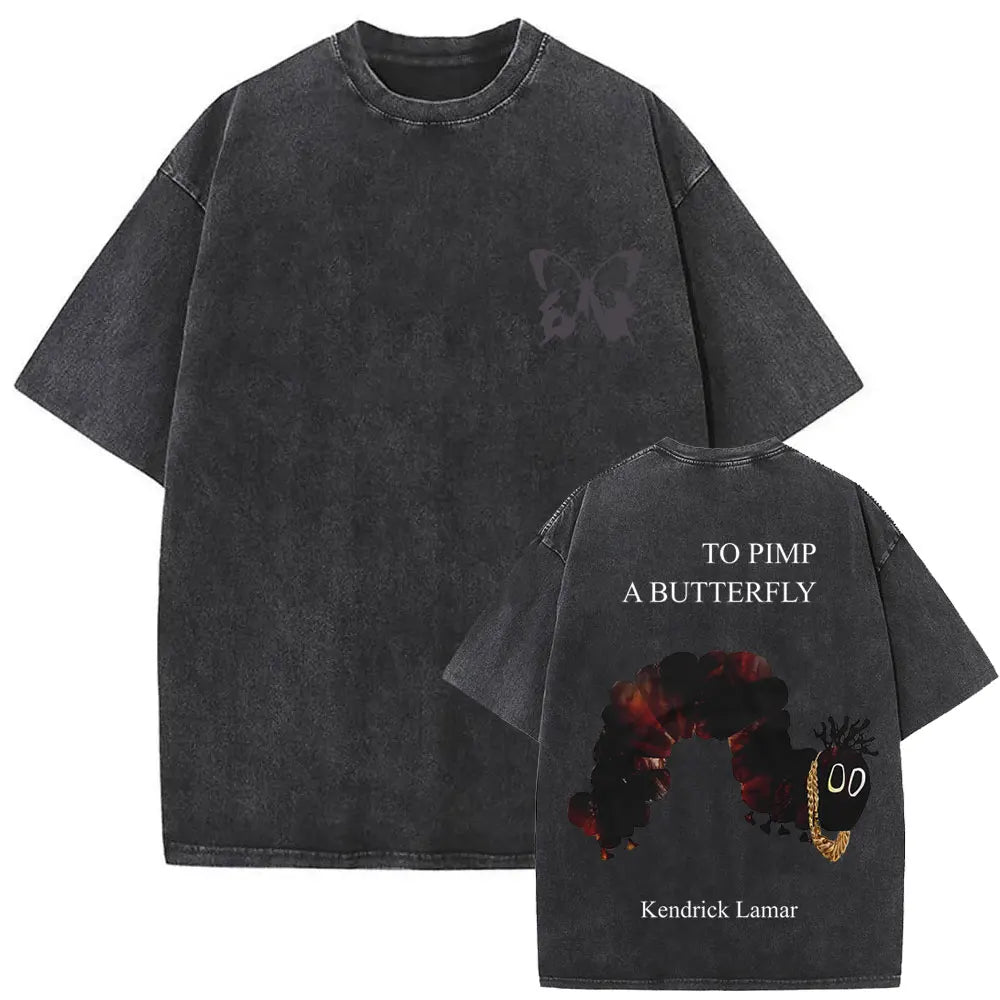 Kendrick Lamar “They Not Like Us” Washed Vintage T-shirt – Oversized Summer Drop