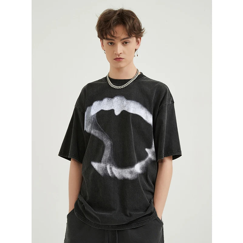 Psycore™ Retro Washed Animal Teeth Oversized Tee