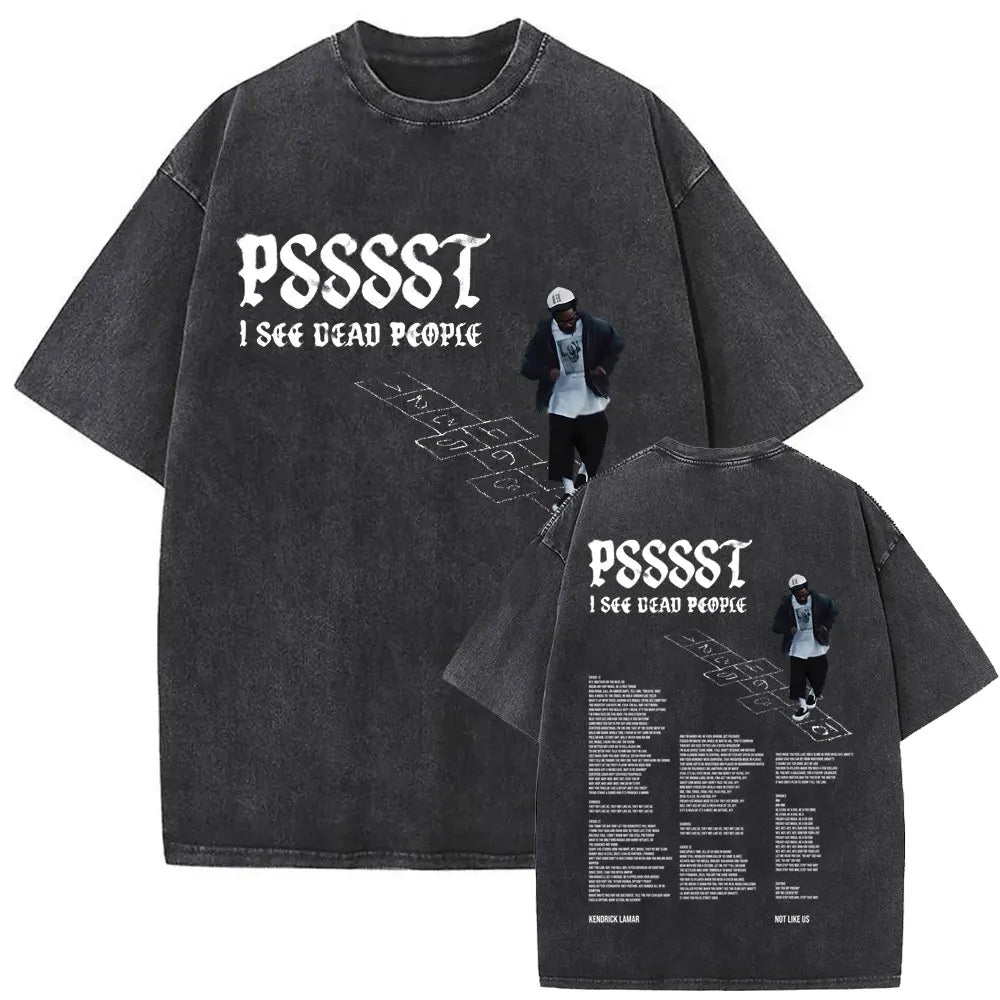 Kendrick Lamar “They Not Like Us” Washed Vintage T-shirt – Oversized Summer Drop