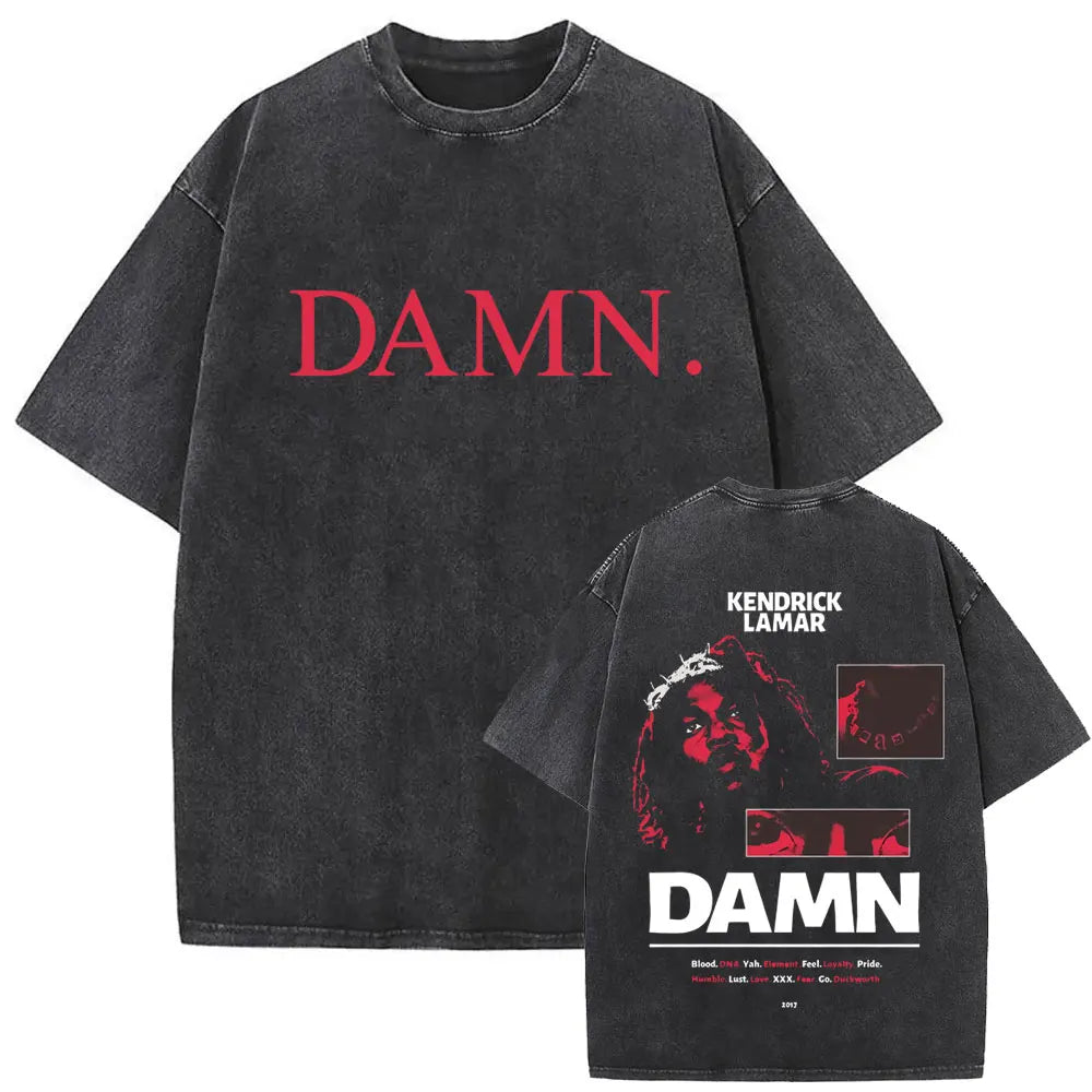 Kendrick Lamar “They Not Like Us” Washed Vintage T-shirt – Oversized Summer Drop