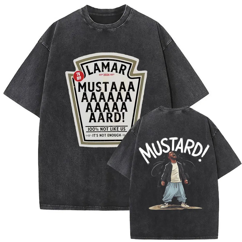 Kendrick Lamar “They Not Like Us” Washed Vintage T-shirt – Oversized Summer Drop